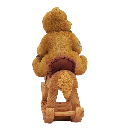 New Cherished Teddies 662046F Figurine Rocking Horse Bear Figurine Siblings - Picture 3 of 9